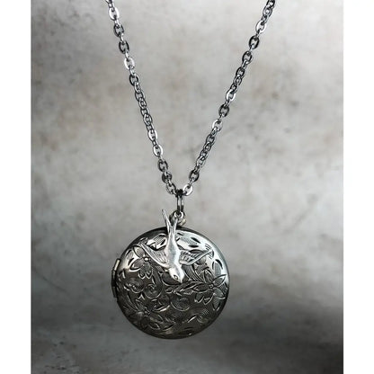 Madamlili oud zilveren foto medaillon collier inclusief
